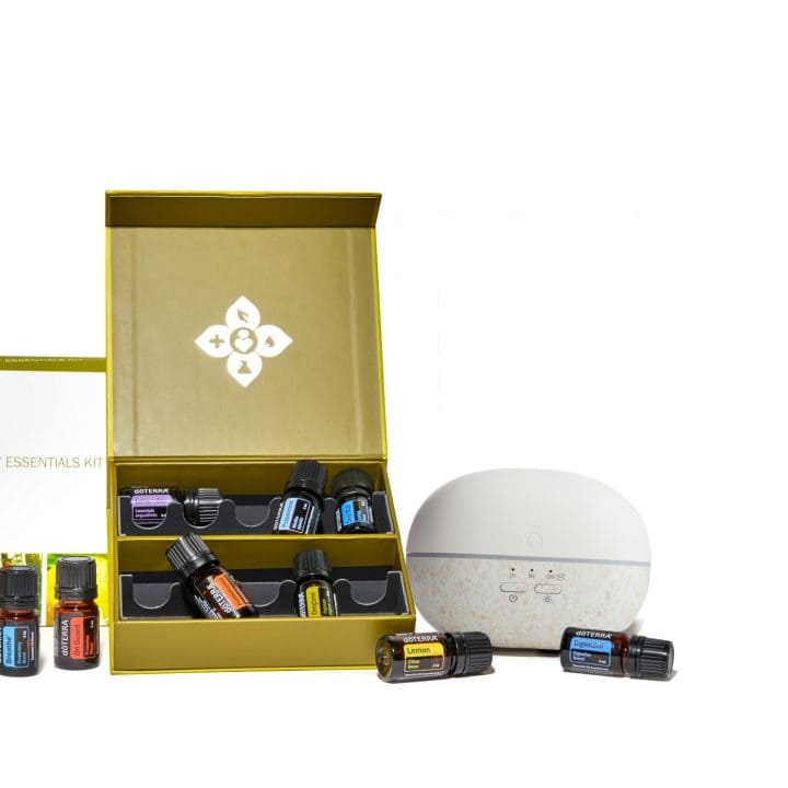 essential oils starter kit with diffuser