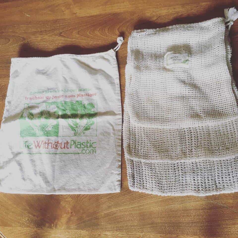 Organic cotton produce bags